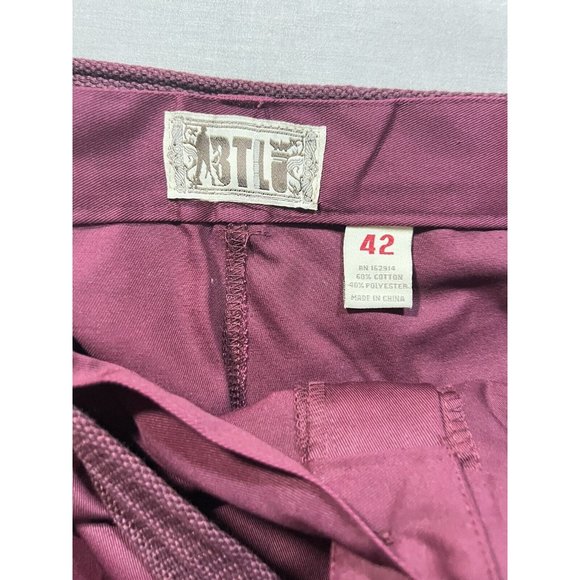 Beyond The Limit Shorts Mens 42 Red Cargo‎ Pocketed Zip Button Belted Men. - Picture 5 of 10